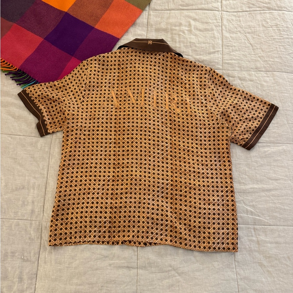 Amiri Patterned Button-Down Silk Shirt - image 3